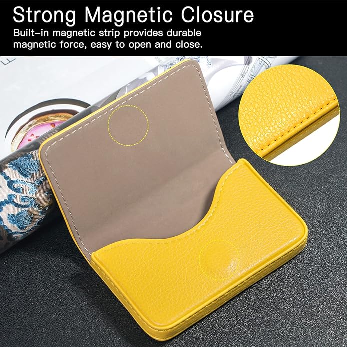 Padike Business Name Card Holder Luxury PU Leather,Business Name Card Holder Wallet Credit card ID Case/Holder For Men & Women - Keep Your Business Cards Clean