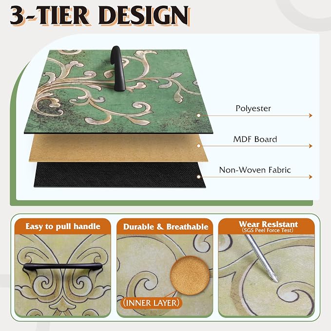 WLIVE Dresser for Bedroom with 5 Drawers, Wide Chest of Drawers, Fabric Dresser, Storage Organizer Unit with Fabric Bins for Closet, Living Room, Hallway, Floral Painted