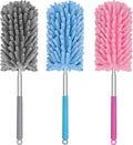 Mini Duster for Cleaning, 360° Bendable Hand Dusters with Extension Pole, Washable Small Duster for Car Interior, Office, Furniture
