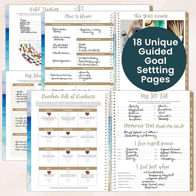 bloom daily planners 2026-2027 Planner (8.5” x 11") 13 Month Academic Year Organizer (July 2026 - July 2027) - Weekly & Monthly Agenda Book with Stickers & Tabs - Coastal Calm