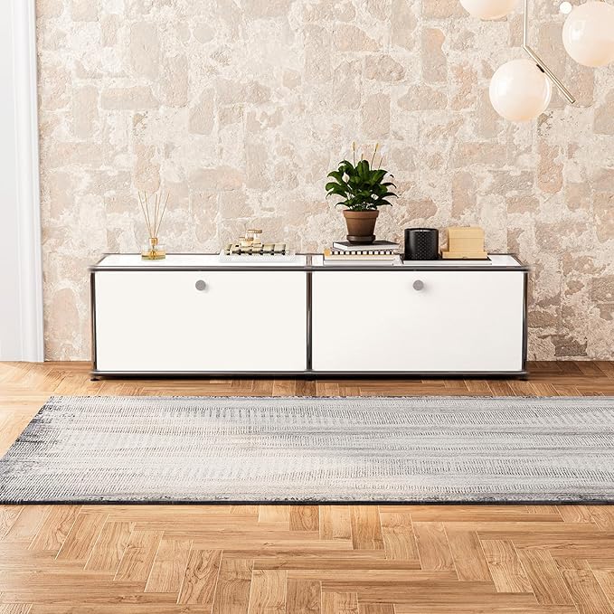 Modern Storage Cabinet Sideboard Versatile Free-Standing Organizer Cabinets for Home Office, Living Room, Bedroom, Kitchen, Garage