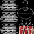 FoldTier 50 Pcs Scarf Hanger Plastic Holder Organizer Space Saving Scarf Organizer Clothes Hanger for Scarves Headscarves Clothing Sorting Storing (Clear)