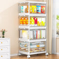 Kmiectse Clear Storage Bins with Lids - 4 Tier 28qt Plastic Stackable Bins | Clear Storage Bins with Lids - 4 Tier Plastic Bins with Wheels, Stackable Storage Bins, Closet Organizers Box