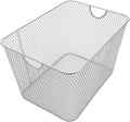 YBM HOME Kitchen Pantry Organizer Wire Basket for Shelves, Cabinets, Pantry, Countertop, Mesh Open Storage Bin Metal Basket for Organizing Food Supplies, 15x12x11.5