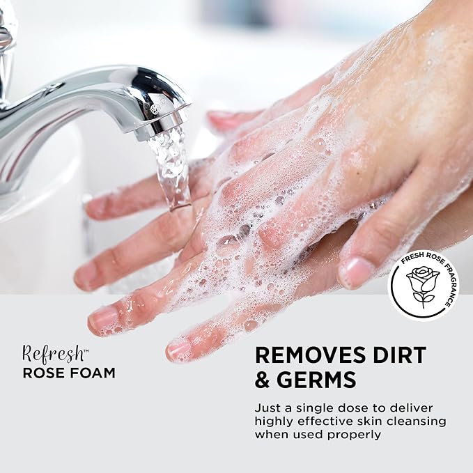 SC Johnson Professional Refresh Rose FOAM, Foam Hand Wash, Foaming Hand Soap, 1 Liter Cartridge, 2 Count, for Professional Use Only