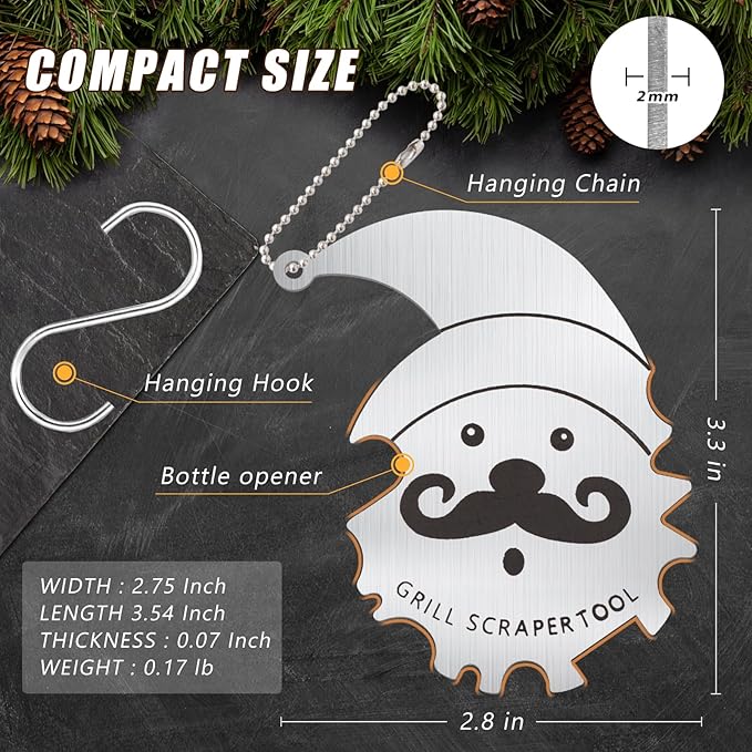 Christmas Stocking Stuffers for Husband Men Grill Brush and Scraper Bristle Free,BBQ Accessories Grill Brush for Outdoor Grill,Kitchen Gadgets Cleaner Small Gift Ideas