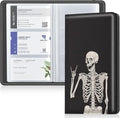 Pu leather business card organizer， 240 Capacity business card holder organizer，Credit card holder for women and men