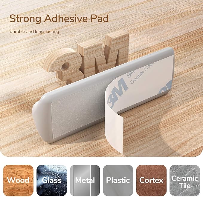Syncwire Cable Clips, 5 Pack Gray Cord Organizer Cable Management Self Adhesive Cable Holder for Organizing Cable Cords, Ideal for Home, Office, Cubicle, Car, Nightstand, Desk Accessories