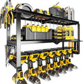 Hipidian Power Tool Organizer Wall Mount- 300lb Heavy Duty 3-Tier Storage Rack with 7 Drill Holders for Garage Tools, Best Birthday Tools Gifts for Men Dad Husband
