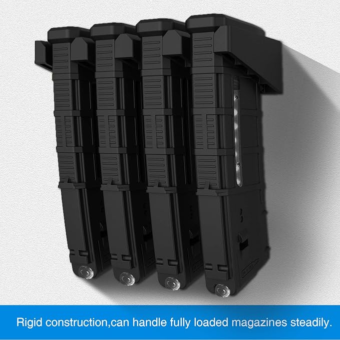 Solid ABS 6X Standard PMAG Wall Mount, Mag Holder, Home Magazine Storage Rack