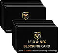SaiTech IT 10 Pack RFID Blocking Card for Credit Debit ID Card, Black | Slim Anti-Theft Contactless NFC RFID Blocker Protector, Easily Fit into Wallet and Purse, for Men & Women