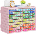 Marbrasse Mesh Marker Organizer, 9-Tier Rack Holds 126 Markers, Pink | Marker Holder, Space-saving Vertical Design, Desktop Storage for Office Classroom & Home Art Supplies