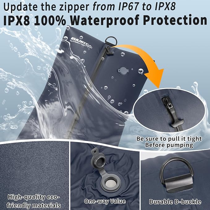 EULANT Travel Vacuum Bags,IPX8 Waterproof Vacuum Compression Bag | Vacuum Bags for Travel Carry-On Suitcase & Travel Backpack,Space Saver Bags Packing Organizers