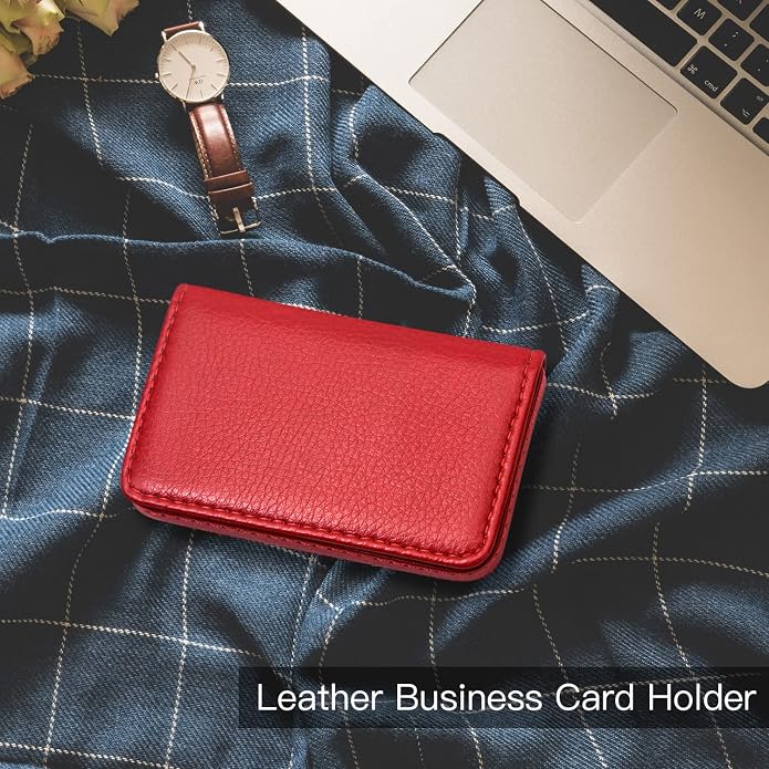 Padike Business Name Card Holder Luxury PU Leather,Business Name Card Holder Wallet Credit card ID Case/Holder For Men & Women - Keep Your Business Cards Clean