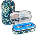 YOUSHARES Peptide Vials Cooler Travel Case - TSA Approved Diabetic Insulin Vial Cooling Bag with Protective Ice Brick, Refrigerated Diabetes Supplies Organizer, GLP-1 Medication Storage
