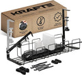 Under Desk Cable Management Tray - 16” No Screw Ready to Install - Hanging Basket Box for Wire Management - Sturdy Desk Cable Tray Organizer fits Two Power Cords - Ideal for Home & Office - 11pc Set