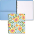 Steel Mill & Co Cute Large Spiral Notebook College Ruled, 11" x 9.5" with Durable Hardcover and 160 Lined Pages (Sunflower)