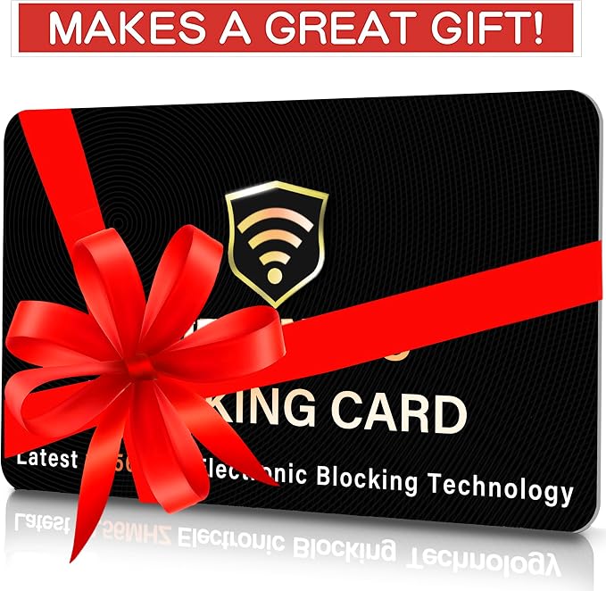 SaiTech IT 3 Pack RFID Blocking Card for Credit Debit ID Card, Black | Slim Anti-Theft Contactless NFC RFID Blocker Protector, Easily Fit into Wallet and Purse, for Men & Women