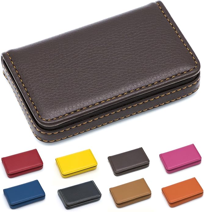 Padike Business Name Card Holder Luxury PU Leather,Business Name Card Holder Wallet Credit card ID Case/Holder For Men & Women - Keep Your Business Cards Clean