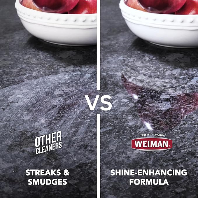 Weiman Stone & Granite Countertop Cleaner and Sealer Kit – Clean, Polish & Protect Natural Stone & Granite Sealer – Streak-Free – Safe for Granite, Marble & Quartz – 2 Pack (24 oz Each)
