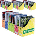 Evelots Magazine File Holder - Set of 24 Floral - Office Desk Organizer - Sturdy Cardboard - New Upgraded Double Front Panel for More Stability - Full 4 Inch Wide - Easy Assemble