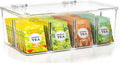 Utopia Home - Tea Bag Organizer With Lids, (1 Pack) Clear Pantry Storage Box - Stackable Partition Organizers or Holder With Lids For Drawers, Countertops, Fridge, Kitchen, Snack & Spice Organization