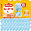 Tiumso 30 Count Duster Refills Dusters for Cleaning Compatible with Swiffer | 360° Heavy Duty Microfiber, 5X Electrostatic Dust Capture, Ideal for Furniture, Corners & Ceiling Fans, Refills Only