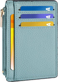 Tipmile Womens Credit Card Holder Wallet, Small Slim RFID Blocking Sleeve | Mini Tiny Cute ID Case, Minimalist Zipper Pocket Wallet, Thin Coin Purse, Mothers Gift