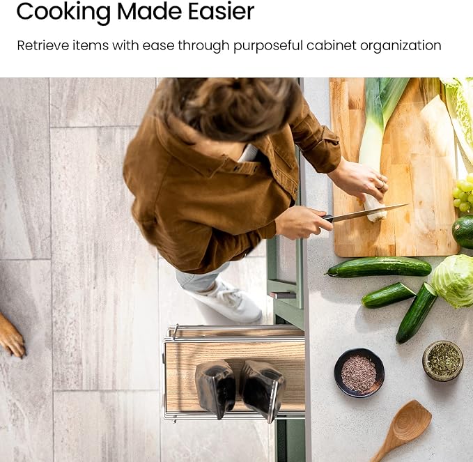 Home Zone Living Pull Out Kitchen Cabinet Organizer