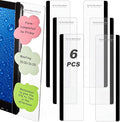 Zonon 6 Pieces Monitor Memo Board, Memo Boards for Computers Transparent Acrylic Monitor Side Panel Office Desk Accessories Desktop Computer Sticky Note Holder for Office Home Work Desk