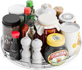 12" W Acrylic Clear Lazy Susan Turntable for Cabinet,Kitchen Countertop,Refrigerator and Pantry Organization Storage,1 Tier Small Spinning Organizer for Vitamin,Medicine,Spice Rack & Organization