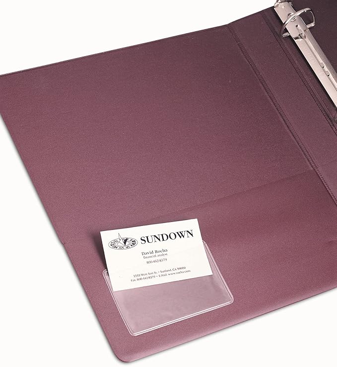 Avery Clear Self-Adhesive Business Card Holders, Top Load, Holds 3.5" x 2" Cards, Pack of 10 (73720)
