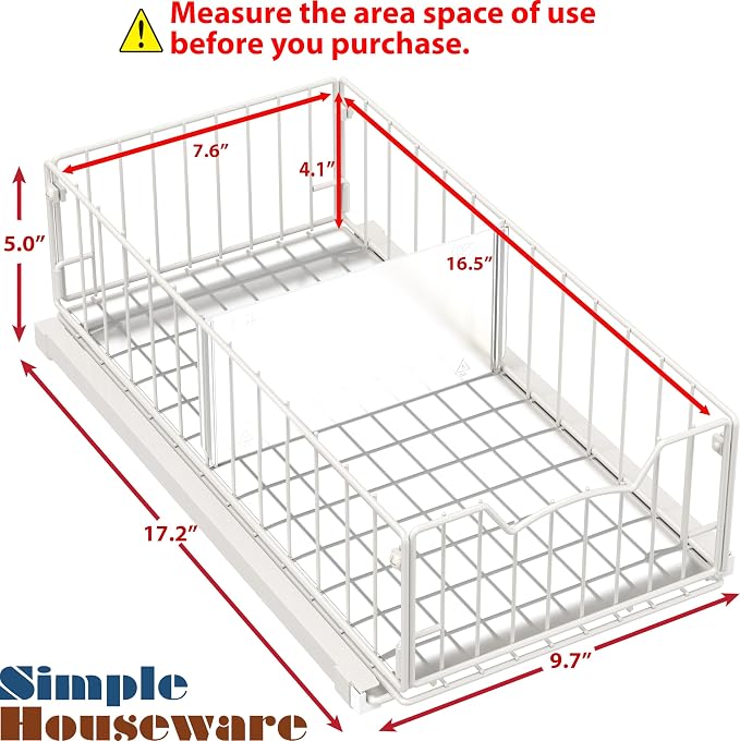Simple Houseware Pull-Out Cabinet Sliding Basket Bundles