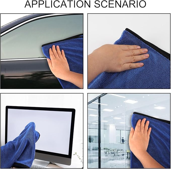 Longzhuo 3 Pack Microfiber Bath Towels, 15.7 x 15.7 Inches Microfiber Cleaning Cloth Towel Super Absorbent Microfiber Bath Towels, Streak Free Glass Window Car Mirror Bathroom, Perfect for Daily Use