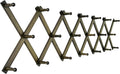 SKOLOO Hat Rack for Wall with 20 Hooks, Solid Wooden, Modern, Expandable Coat Rack Wall Mount for Coats, Hats, Bags, Baseball Caps, Dark Walnut Color