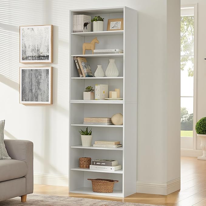 71" Durable Jewelry Armoire Organizer, Bedside Table with Adjustable, Vanity Organizer with Storage for Home Office, White