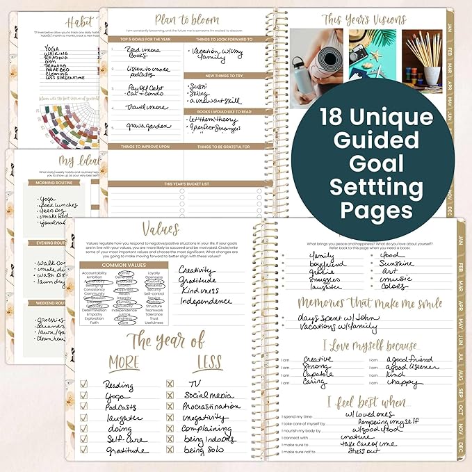 bloom daily planners 2026 Planner (January to December) - 8.5” x 11” Weekly & Monthly Dated Agenda Organizer Book with Stickers & Tabs - Flexible Soft Cover - Butterfly Garden