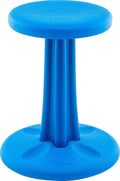 KORE Design Wobble Stool Chair, Girls + Boys Kid Desk Stools, Ergonomic Small Office Chairs, Flexible Seating for Active Kids, ADD/ADHD, Classroom, School, Home, Junior (16in), Age 8-9 yrs, Blue