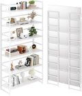 BHG Vintage Multifunctional Folding Bookshelf, No-Assembly Plant Stand Storage Rack Shelves for Home Office