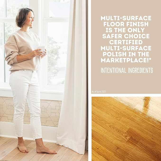 Quick Shine Multi Surface Floor Finish 27oz, 6Pk | Cleaner & Polish to use on Hardwood, Laminate, Luxury Vinyl Plank LVT, Tile & Stone | Safer Choice w/Clean Shine Technology | Shine-Protect-Refresh