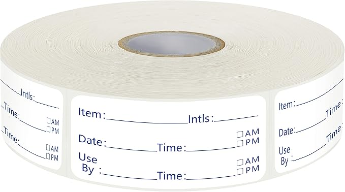 500 Removable Freezer Pantry Canning Labels Set Water Oil Resistant with Perforation Line for Food Containers Jars Kitchen Restaurant Storage Organization (Detailed Area Version, 2” X 1”) …