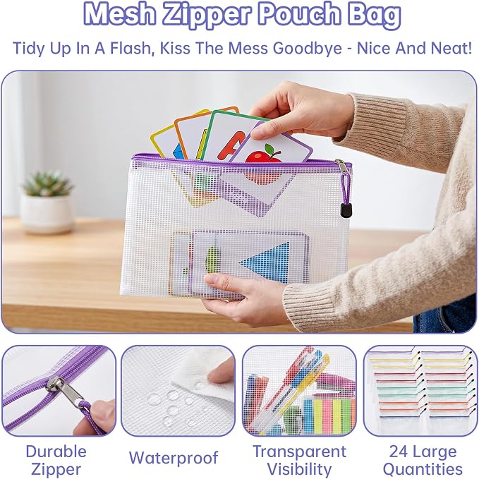 6 Pack Multiuse Caddy Organizer - Classroom Caddy with Handle & 5 Compartments, Portable Plastic Table Caddies Holder for Teacher, Desk, Art, School Supply Storage for Markers, Crayons