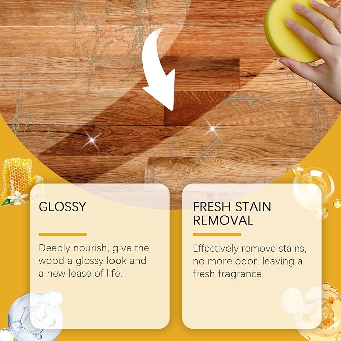 Beeswax Wood Polish Spray,Beeswax Essential Oil Wax, Natural Essential Oil Wax Cleaner for Furniture, Floors, Living Rooms, Kitchens
