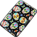 Credit Card Holder, Metal Card Wallet RFID Blocking Mini Slim Aluminum Business Hard Card Case for Women Men (Butterfly Sugar Skulls)