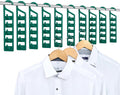 CraftyCrocodile Space Saving Hangers for Clothes - 10 in Pack, Heavy Duty Plastic, Multi Closet Space Savers for Shirts, Pants, Jeans, Sweaters - Hanger Organizer Space Saver