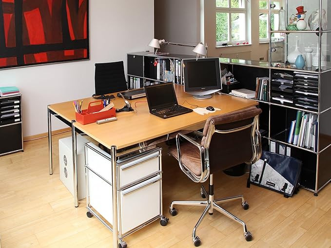 Modern Storage Cabinet Versatile Free-Standing Organizer for Home Office Décor, Green (White, L-16 D x 21" W x 24" H)