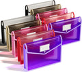 ThinkTex Plastic Expanding File Folder, Transparent envelopes with Snap | No Dividers,Large Capacity,Document Organizer for Receipts, Bills&Taxes,Letter/A4 Size for School/Office/Home-10 Pack