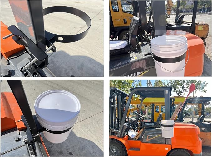 5-Gallon Bucket Holder, Can be Installed on ROPS Holder (Excluding Buckets), Bucket Storage Holder, Suitable for Lawn Mowers, Tractors, Landscape Vehicles, Trucks, Multi-Purpose Vehicles