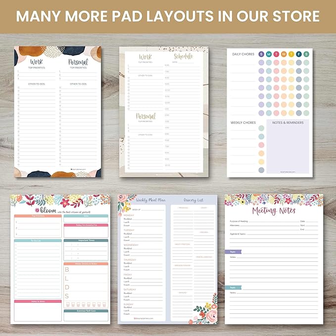 bloom daily planners Weekly Meal Planning Pad - Magnetic Hanging Refrigerator Menu Planner with Tear-Off Sheets & Perforated Grocery Shopping Lists - 6” x 9” - Modern Gold