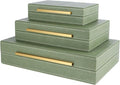 Shagreen Box, Decorative Storage Boxes with Lids, Faux Shagreen Decorative Box for Stacking Jewelry, Photo, Memory, Storage Boxes, Set of 3